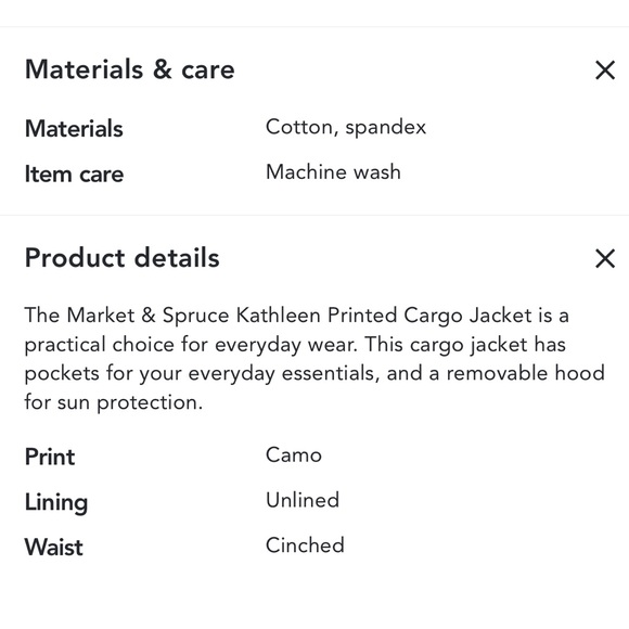 Kathleen Cargo Jacket Camo - Stitch Fix - Picture 6 of 6